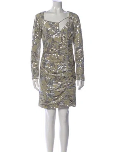 Pre-owned Maje Floral Print Mini Dress In Multi