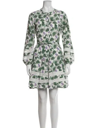 Pre-owned Maje Floral Print Mini Dress In Multi