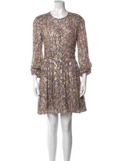 Pre-owned Maje Floral Print Mini Dress W/ Tags