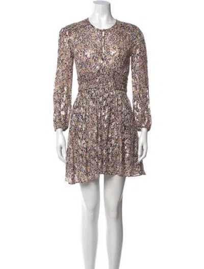 Pre-owned Maje Floral Print Mini Dress W/ Tags