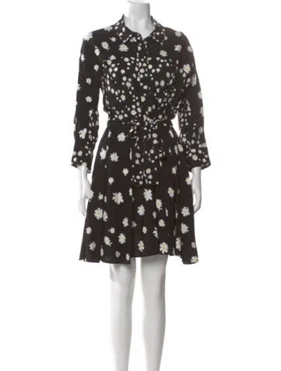 Pre-owned Maje Floral Print Mini Dress W/ Tags In Black