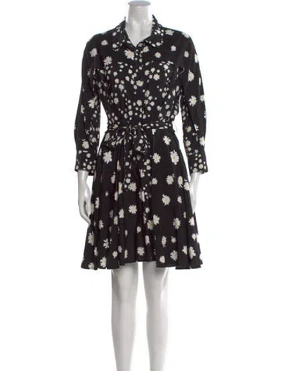 Pre-owned Maje Floral Print Mini Dress W/ Tags In Black