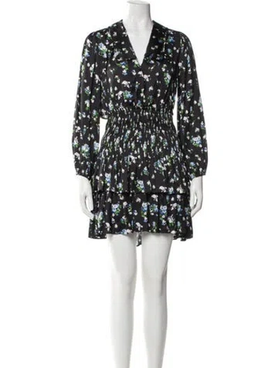 Pre-owned Maje Floral Print Mini Dress W/ Tags In Multi