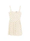 Maje Short Flared Patterned Dress In White