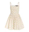 Maje Short Flared Patterned Dress In Yellow