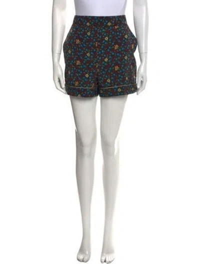 Pre-owned Maje Floral Print Mini Shorts In Multi