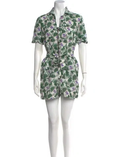 Pre-owned Maje Floral Print Romper In Multi
