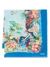 Maje 90x90cm Square In Cotton Print In 蓝色