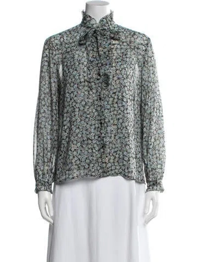 Pre-owned Maje Floral Print Set In Green