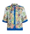 Maje Womens Multicolor Floral Print Tropical-pattern Short-sleeved Woven Shirt
