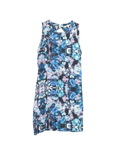 Pre-owned Maje Floral Sleeveless Dress In Blue