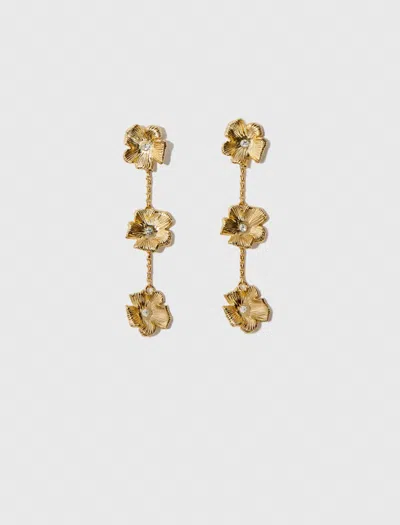 Maje Flower Earrings In Gold