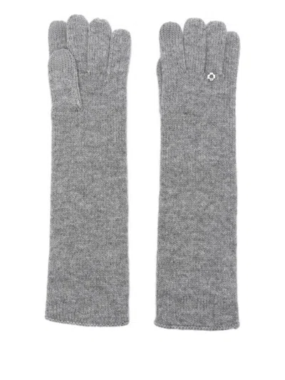 Maje Handschuhe Mit Blumendetail In Gray