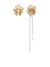 Maje Flower Glass Crystal Earrings In Gold