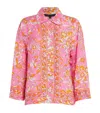 Maje Patterned Flowing Linen Shirt