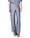 Maje Pidana Flowing Bandana Pants In Blue Bandana Print