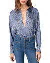 Maje Womens Bleus Bandana-print Long-sleeve Woven Shirt In Blue Bandana Print