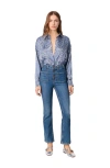 Maje Womens Bleus Bandana-print Long-sleeve Woven Shirt In Blue Bandana Print