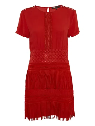 Pre-owned Maje Fringe-detail Mini Dress