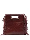 Maje Fringed Tote Bag In Red