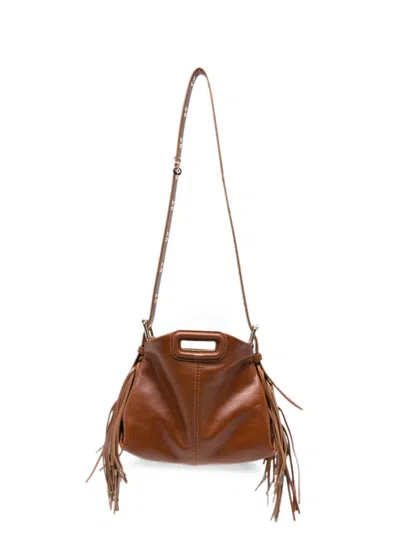 Maje Fringe-detailing Shoulder Bag In Brown