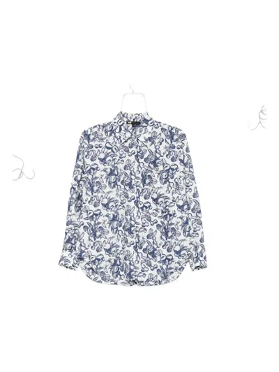 Maje Fruit-print Button Shirt In White