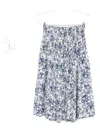 Maje Womens Blue Fruits Print Fruit-print Smocked-waist Cotton Maxi Skirt In White