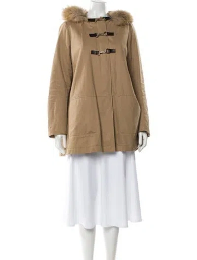 Pre-owned Maje Fur Jacket In Neutral
