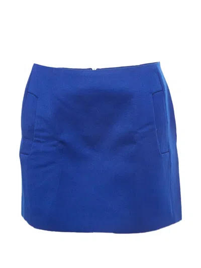 Pre-owned Maje Gabardine Mini Skirt In Blue