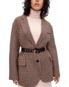 Maje Galarom Wool-blend Coat In Red