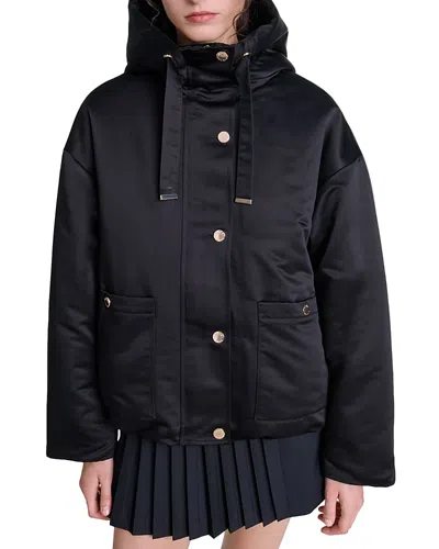 Maje Gaufre Jacket In Black