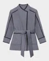 Maje Gicolori Coat In Grey/black