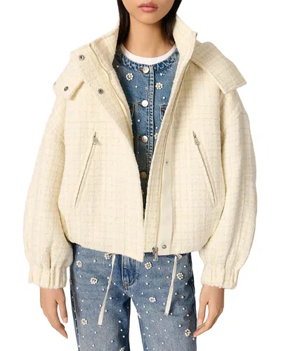 Maje Gitweed Jacket In Ecru