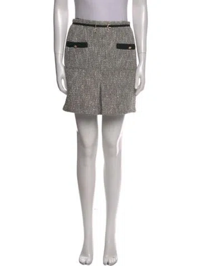 Pre-owned Maje Glitter Accents Mini Skirt In Gray