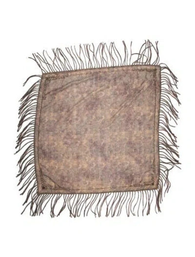Pre-owned Maje Glitter Printed Bandana In Neutrals