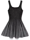 Maje Glittered Mini Dress In Black
