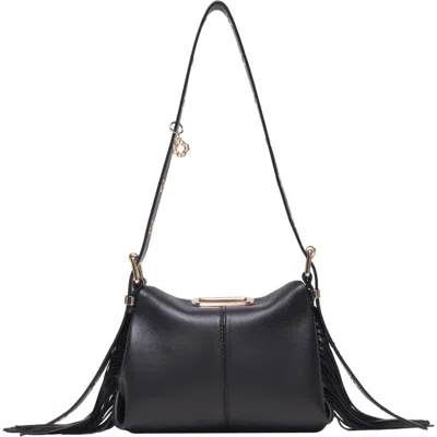 Maje Gold Handle Miss M Mini Bag In Black