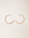 Maje Womens Spiky Gold-plated Brass Hoop Earrings Or In Gold