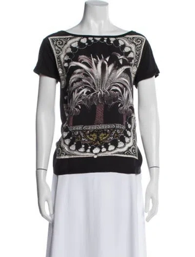 Pre-owned Maje Graphic Print Bateau Neckline T-shirt In Multi
