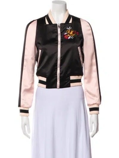 Pre-owned Maje Graphic Print Bomber Jacket In Multi