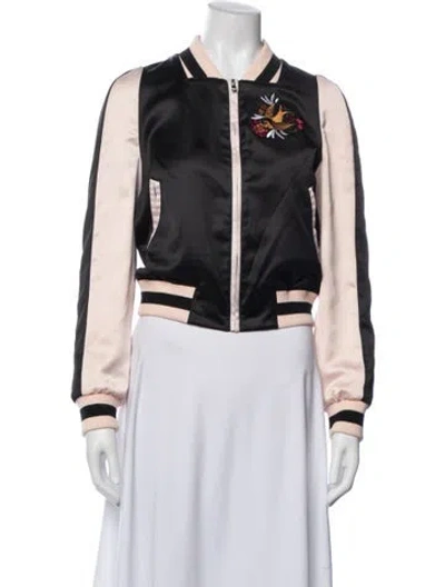 Pre-owned Maje Graphic Print Bomber Jacket In Multi