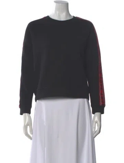 Pre-owned Maje Graphic Print Crew Neck Sweatshirt In Gray
