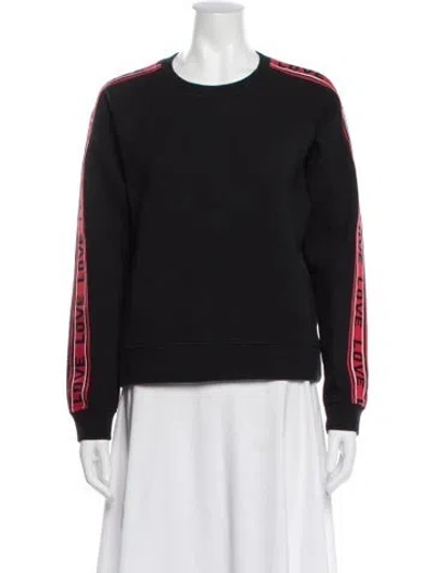 Pre-owned Maje Graphic Print Crew Neck Sweatshirt In Multi