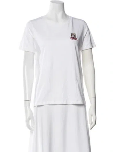 Pre-owned Maje Graphic Print Crew Neck T-shirt W/ Tags In White