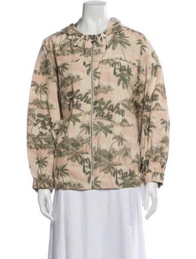 Pre-owned Maje Graphic Print Jacket W/ Tags In Neutral