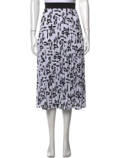 Pre-owned Maje Graphic Print Midi Length Skirt In Black/white
