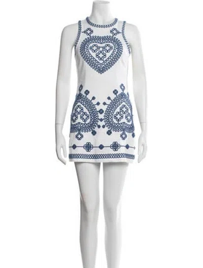 Pre-owned Maje Graphic Print Mini Dress In Black