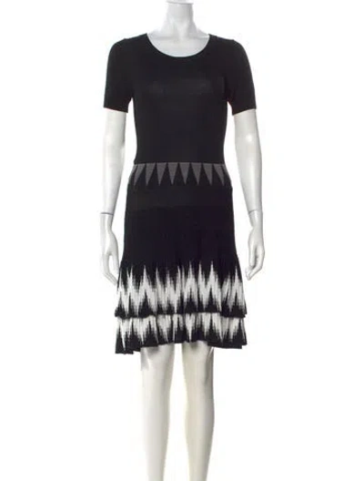 Pre-owned Maje Graphic Print Mini Dress In Black
