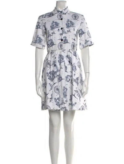 Pre-owned Maje Graphic Print Mini Dress In Neutral