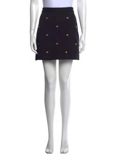Pre-owned Maje Graphic Print Mini Skirt In Black